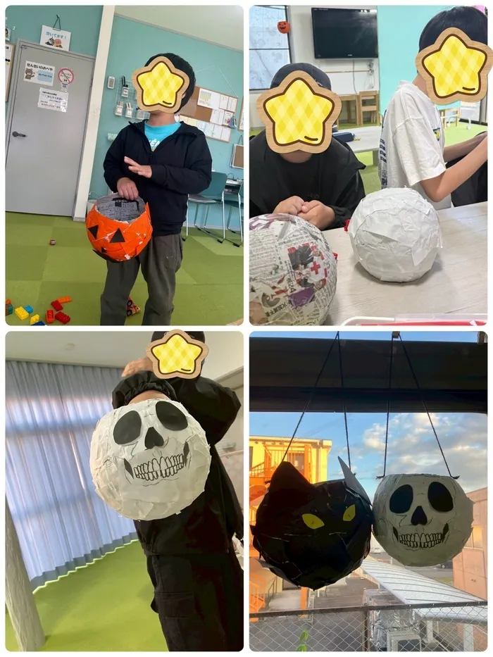 わくわく子供ひろば坂の上/ハロウィン制作2日目🎃