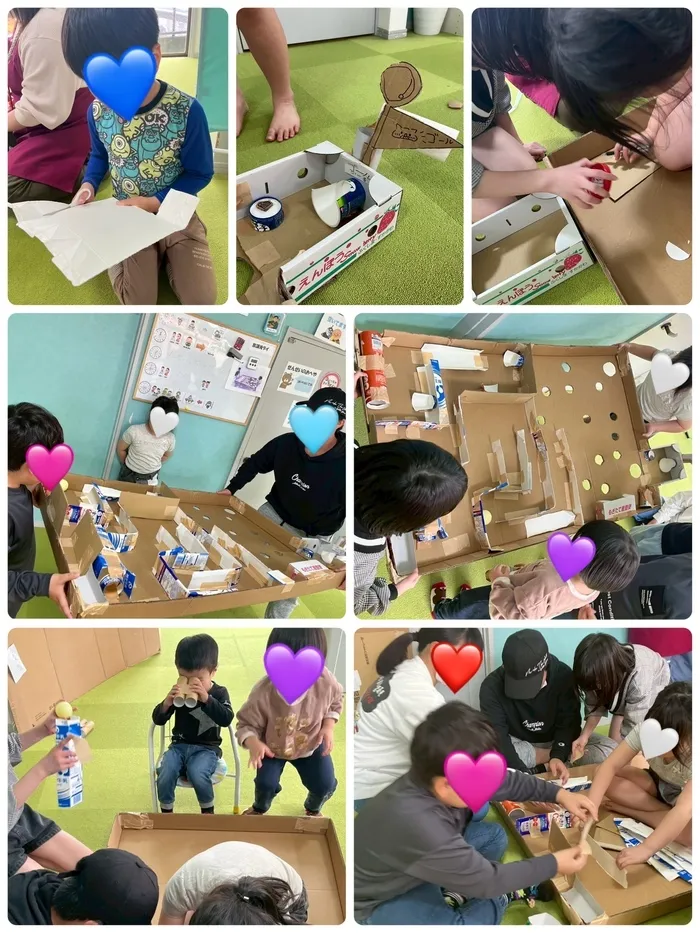 わくわく子供ひろば坂の上/ダンボールボードゲーム📦