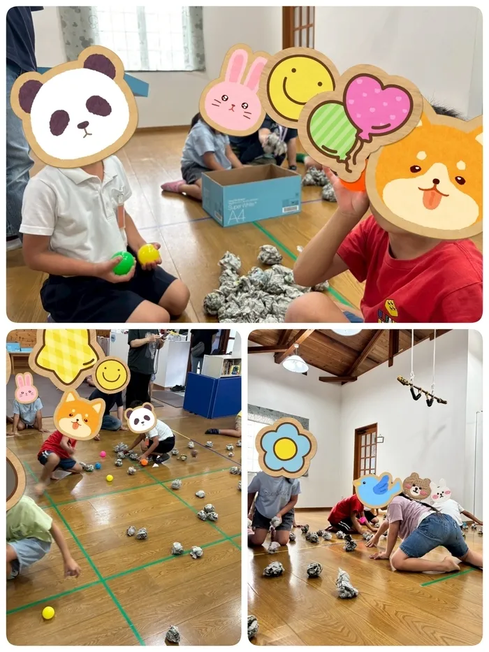 放課後等デイサービスぽかぽか清水町/陣取り玉入れゲームをしたよ🏐