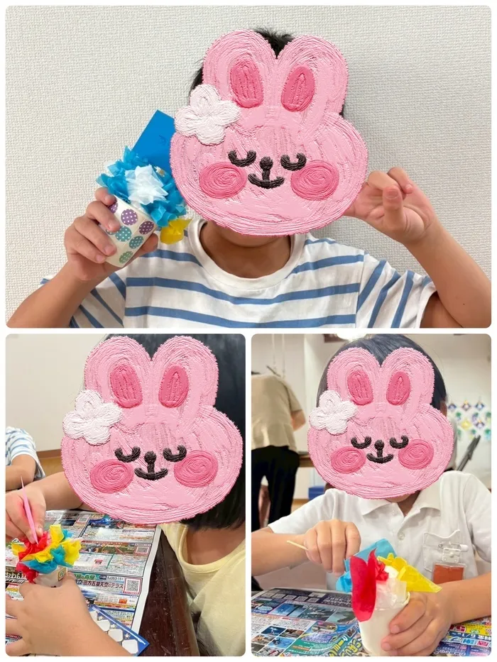 放課後等デイサービスぽかぽか清水町/敬老の日ブーケを作ったよ💐