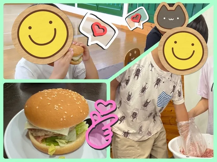 放課後等デイサービスぽかぽか清水町/ハンバーガーを作ろう🍔✨