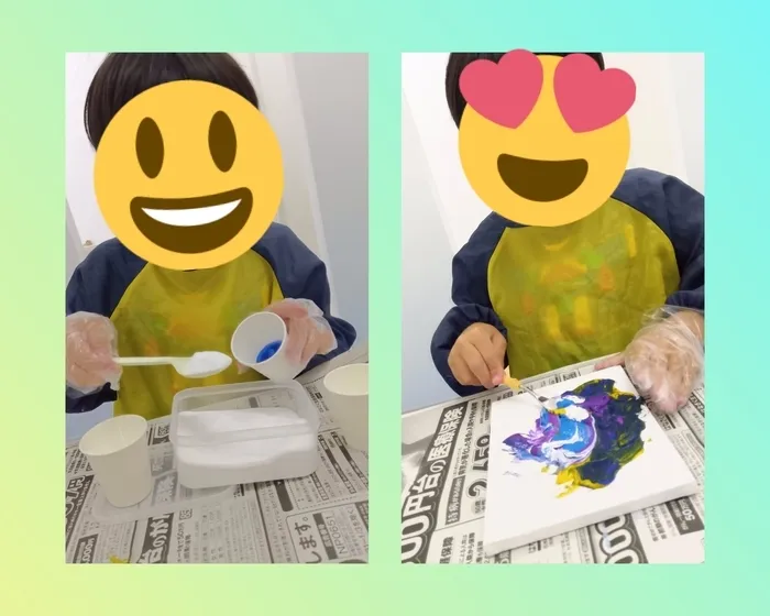 ブロッサムジュニア柏木教室/テクスチャーアート🎨
