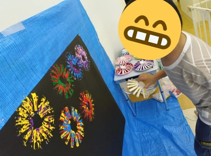 ブロッサムジュニア柏木教室/壁面製作🎆