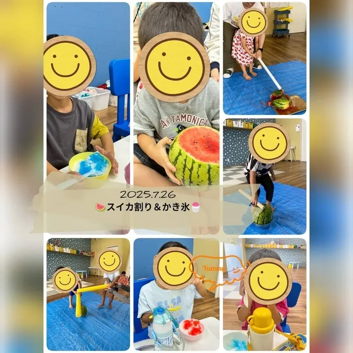 【言語療法】児童発達支援　KICK STAR/スイカ割り&かき氷🍉🍧