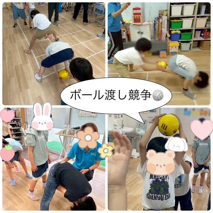 ウィズ・ユー鶴ヶ島若葉教室/ボール渡し競争🏐