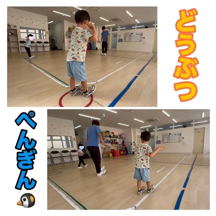 【運動療育】TAKUMI(たくみ)天王寺教室 ~集団運動療育~【空きクールあり!体験・見学受付中!!】/動物模倣 ペンギン