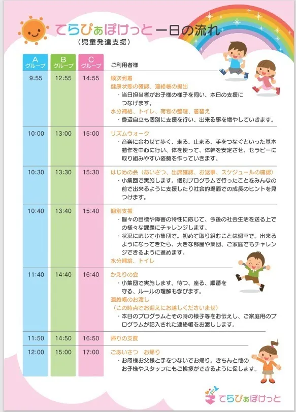 てらぴぁぽけっと西千葉駅前教室/プログラム内容