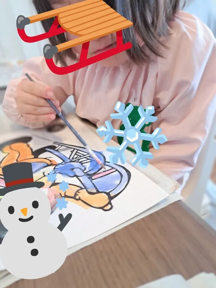 こどもみらいひろば　リスキッズ　稲毛教室/壁面製作☃️ソリあそび🏂