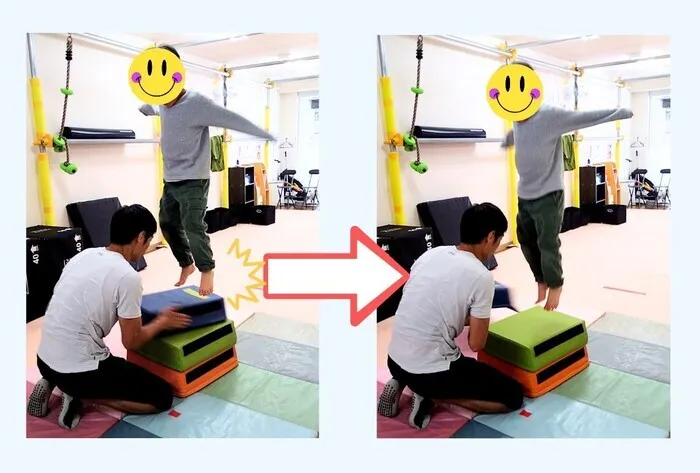 運動療育はいたっち　阿倍野教室/ジャンプ！バランス！だるま落としチャレンジ✨