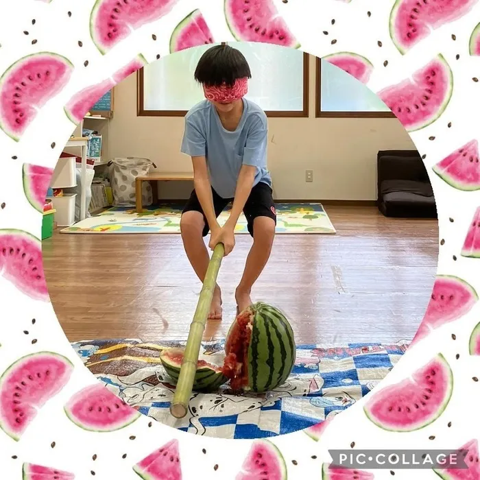 放課後等デイサービスにこにこサポート/【夏休み】スイカ割り🍉💥