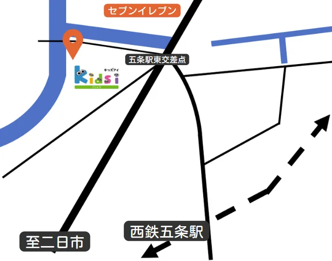 GoogleMapで「タイムズ大宰府五条」を検索します。