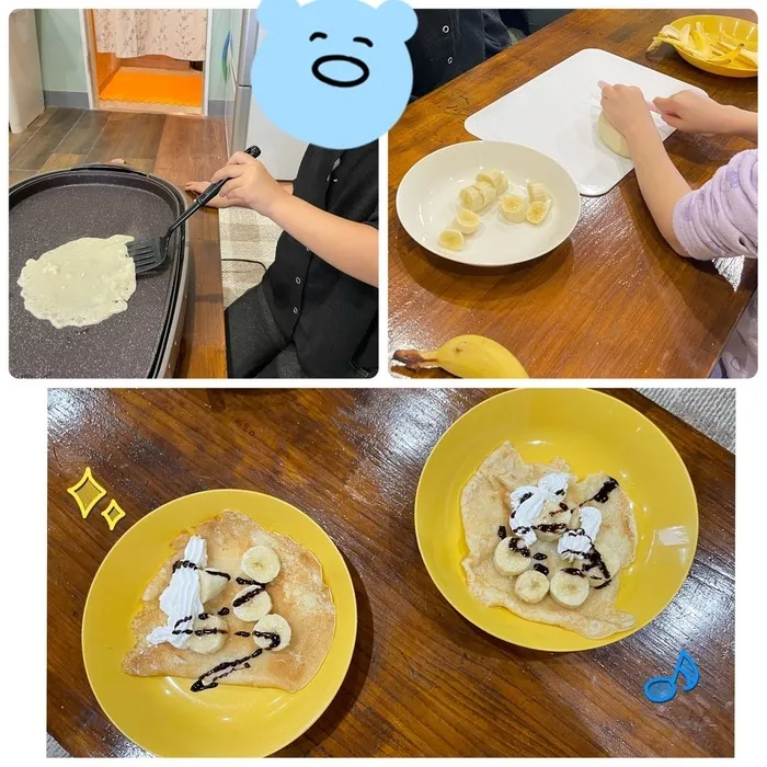 にじの空松陵/クレープ作り🍌