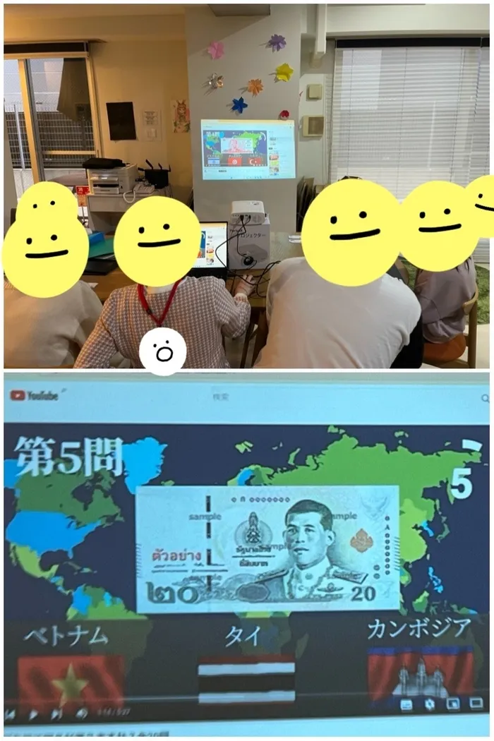 「就労準備型」放課後等デイサービスNESTING東別院/外国の通貨について学ぼう！