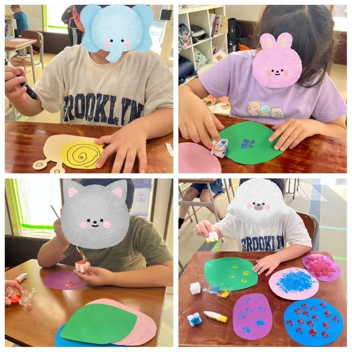 たんちゃん梁川教室　新規オープン／送迎あり／週1～5利用可能/6月の壁画作り🖍️