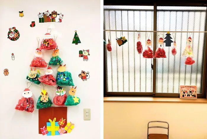 児童発達支援　なかよしくっく/12月製作　クリスマス：サンタとトナカイ