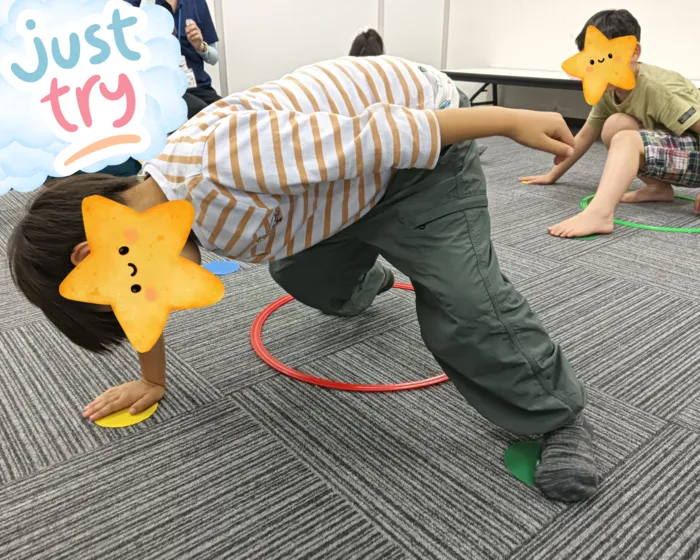 ポラリスステップ東大成教室【空きあり！利用相談受付中！】/体幹ぐらぐら⁉️笑って挑戦ツイスター！