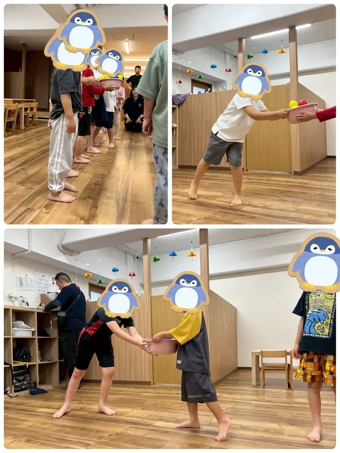 児童発達支援・放課後等デイサービス　いきるちから5/バケツリレー(避難訓練に)