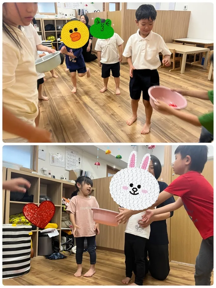 児童発達支援・放課後等デイサービス　いきるちから5/バケツじゃないよ！ボールリレー！⸜❤️⸝