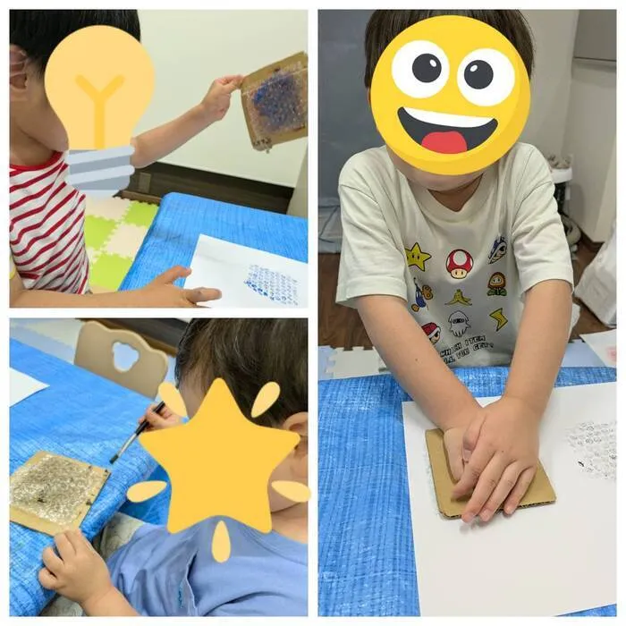 児童発達支援　スマイル　なんば店/プチプチアートスタンプ