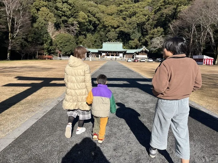 放課後等デイサービスぽかぽかPlus/護国神社に初詣