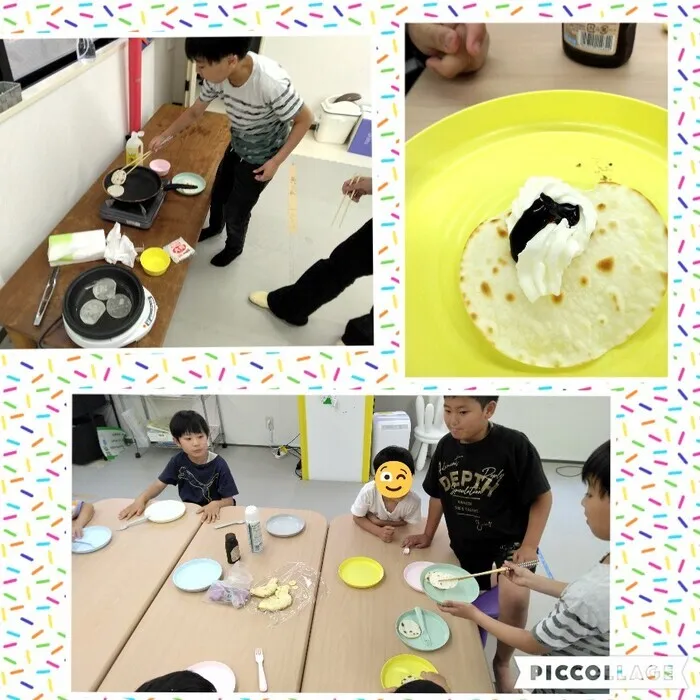 放課後等デイサービス・児童発達支援　ギネス/クレープづくり