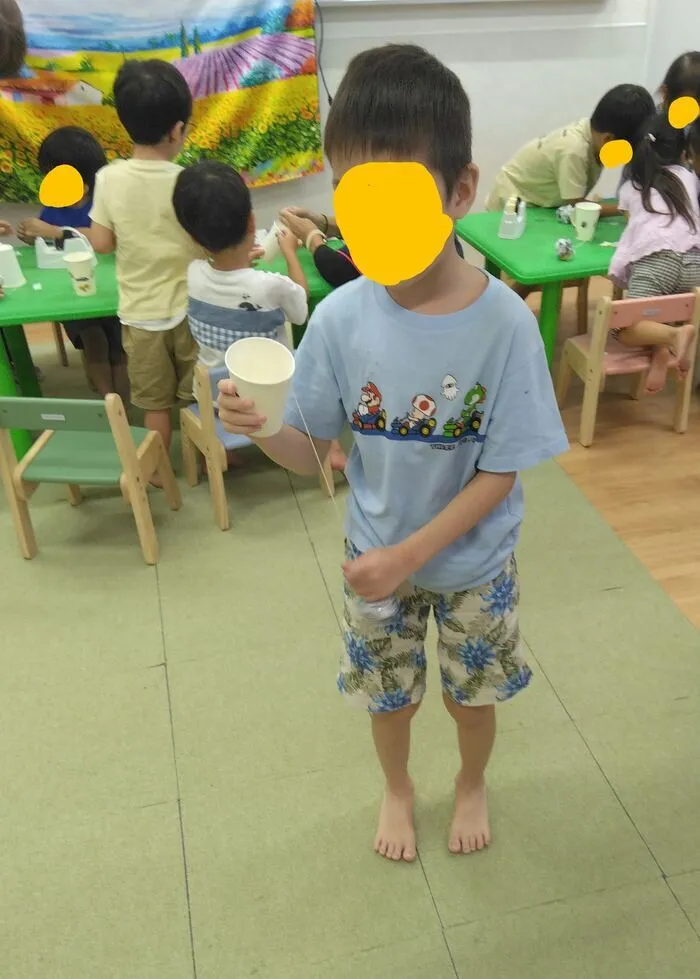 ポニーナ幕張本郷/紙コップけん玉を作ったよ