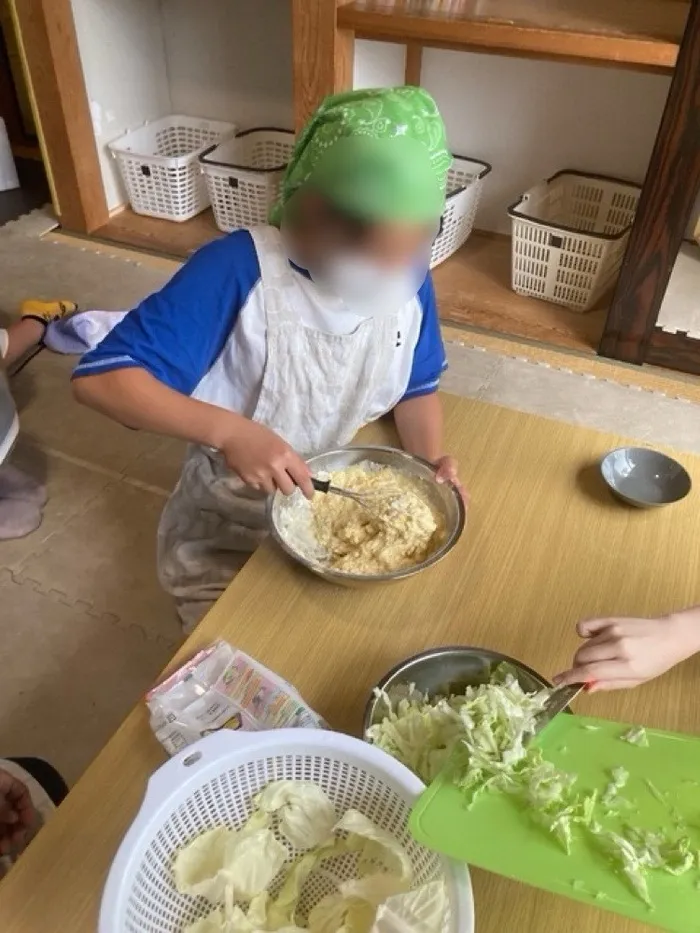 すまいるサムアップ/ふっくら香ばしい♪ お好み焼き作りに挑戦！