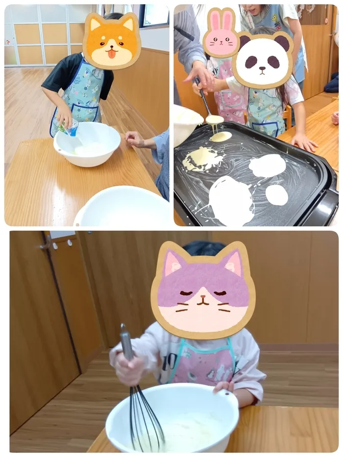 児童発達支援事業所しなやかな森大在/今回のクッキングはホットケーキです🥰