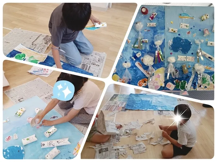 All right 仲町台教室/120.壁面製作 海の生き物！