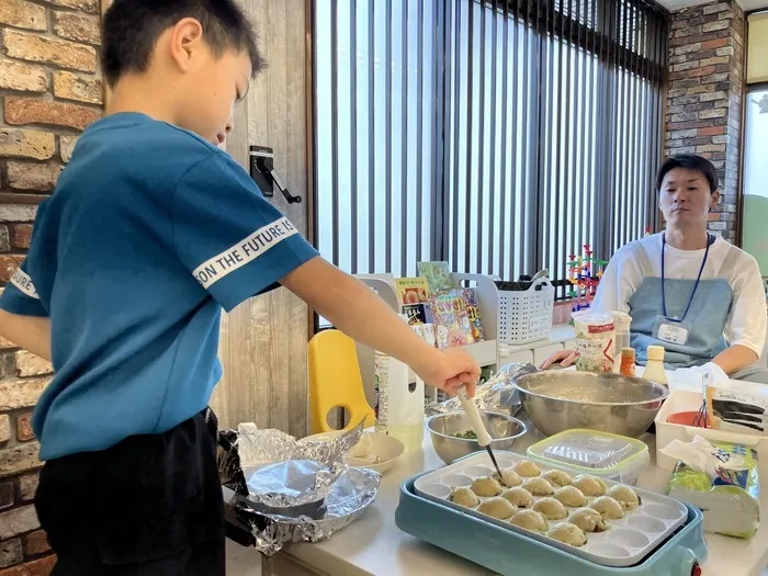 ブロッサムジュニア長久手藤が丘教室/夏休みのおやつ作り　「たこ焼き」🌮🌮🌮