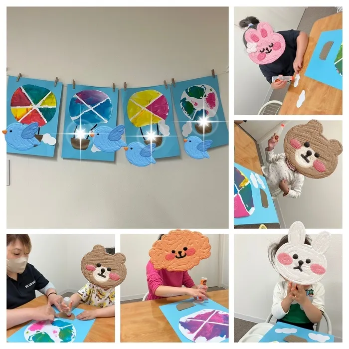 メリーほっと【10時から16時の6時間長時間/集団療育】/5月制作✂️気球をつくろう！