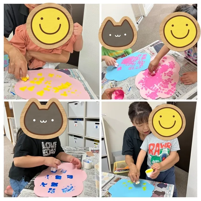 メリーほっと【10時から16時の6時間長時間/集団療育】/あじさいのおはなをつくろう💐