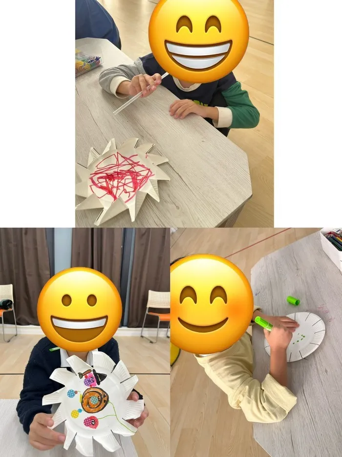 【運動療育】TAKUMI（たくみ）堺教室/紙皿で吹きゴマ