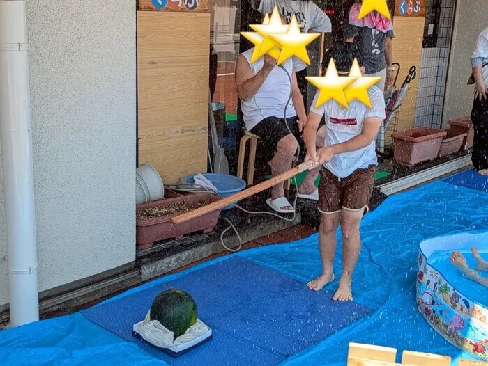 さんさんくらぶ（児童発達支援にじくじら）/スイカ割り