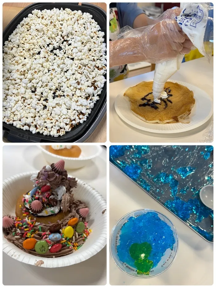 クッキングはお子様に人気のプログラムです。