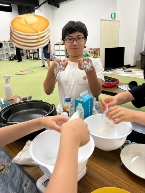 児童発達支援・放課後等デイサービス遊びと学びの森/ホットケーキとベビーカステラ作り🥞