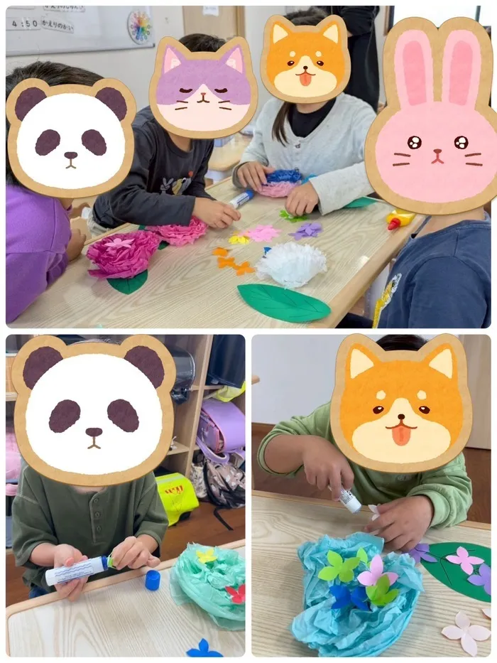 【7月オープン】Apple Junior本厚木教室/あじさいを作りました🌸
