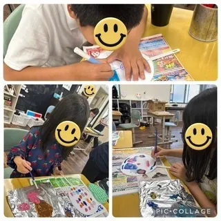 放課後等デイサービス　ウィズ福山川口/うちわ制作