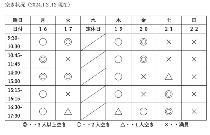 【個別・小集団療育！/平日空きあります！/体験も大歓迎♪】コペルプラス狭山教室/12/16~12/22の空き状況！