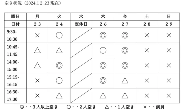 【個別・小集団療育！/平日空きあります！/体験も大歓迎♪】コペルプラス狭山教室/12/23~12/29の空き状況！