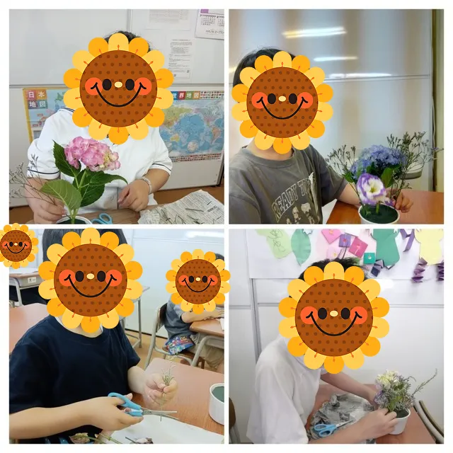 こどもいろ徳力/生け花体験をしました🌸