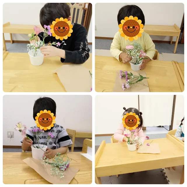 こどもいろ沼/生け花体験をしました🌹