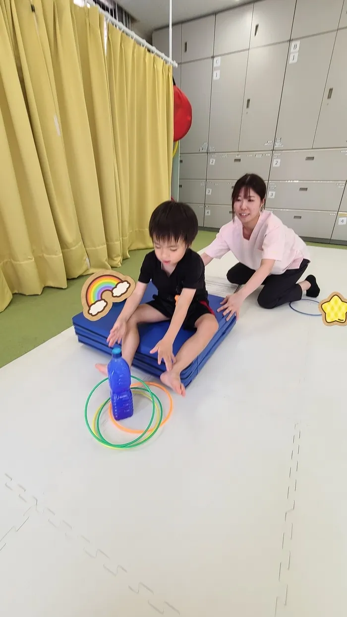 個別療育のゆめラボ宇品教室/輪投げに挑戦！