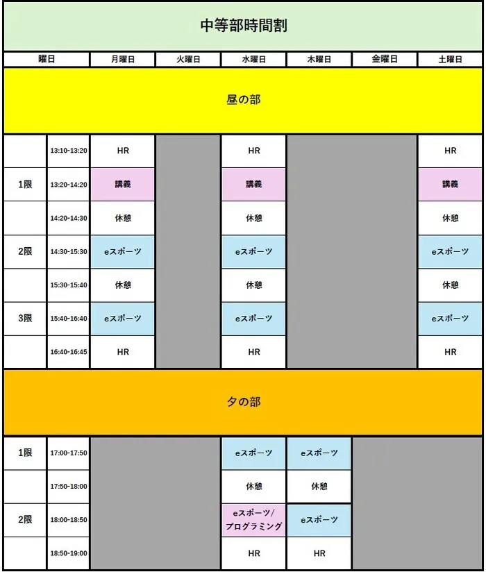 ルネ中等部横浜校/プログラム内容