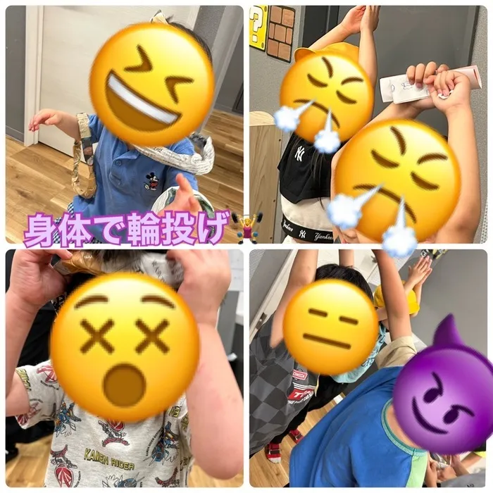 【10月オープンしました！】児童発達支援・放課後等デイサービス　Chiron/身体で輪投げ