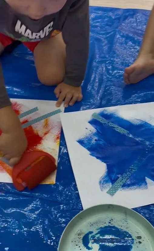 てらぴぁぽけっと新富町教室/絵具遊び🎨