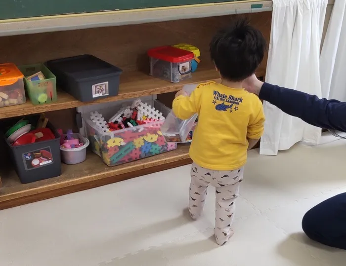 まめの木　【空きあり　お気軽にお問い合わせください！】/2歳児クラス　お片づけできました！