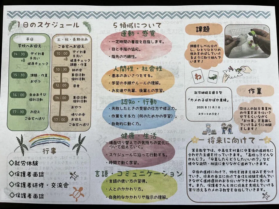 令和6年12月1日オープン！　ちぃカメ第３教室/カメの子第８教室　9月1日　スタート！