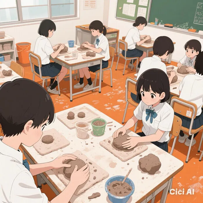 放課後等デイサービスひみつきち　空きあり送迎あり/微細活動　粘土作成