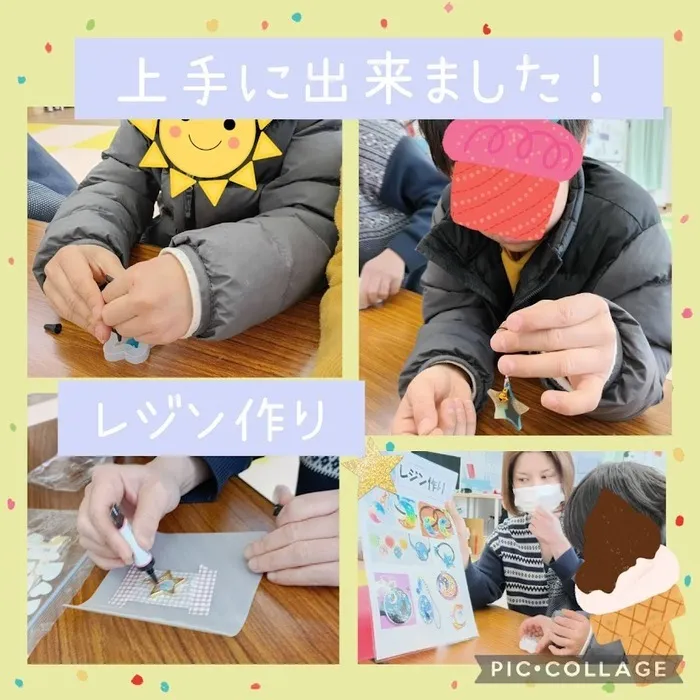 放課後等デイサービスココカラLIFE南光台教室/初めてのレジンづくり！🌟°˖✧